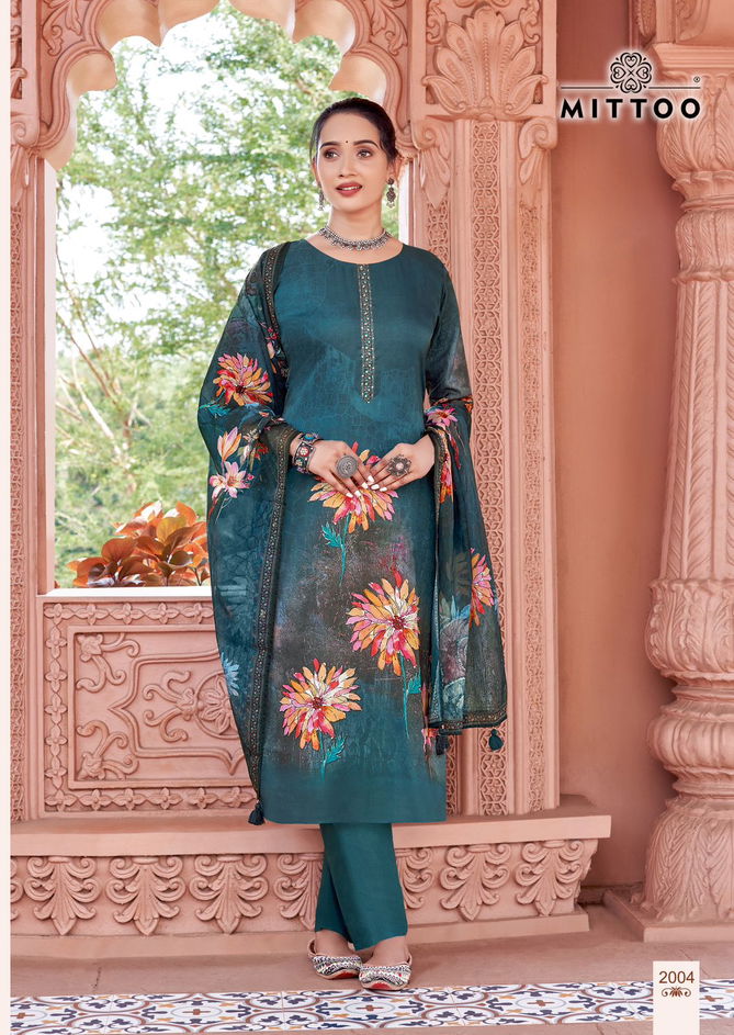 Nihaar By Mittoo Designer Printed Kurti With Bottom Dupatta Wholesale Shop In Surat
